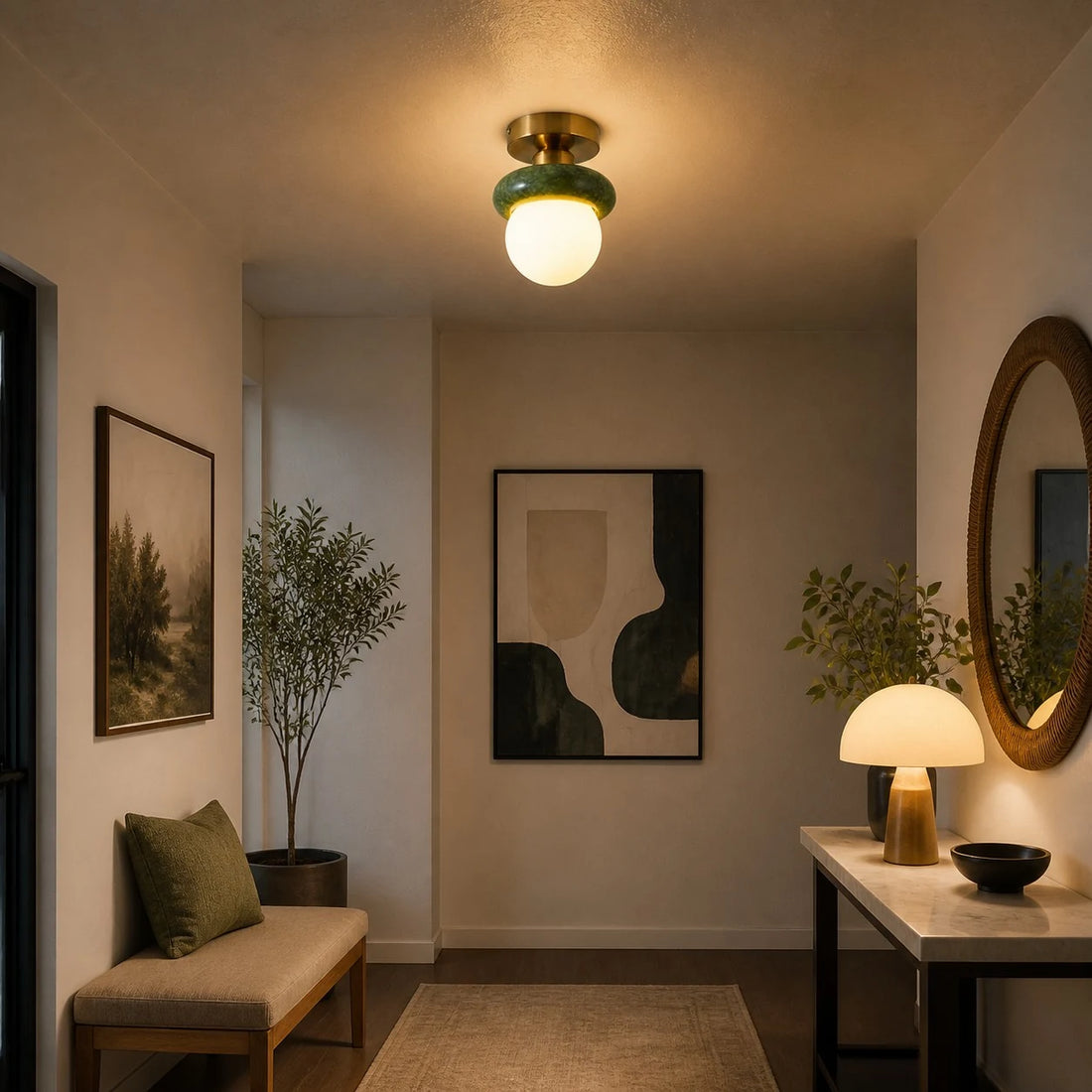 Jade Flush Mount Ceiling Lamp
