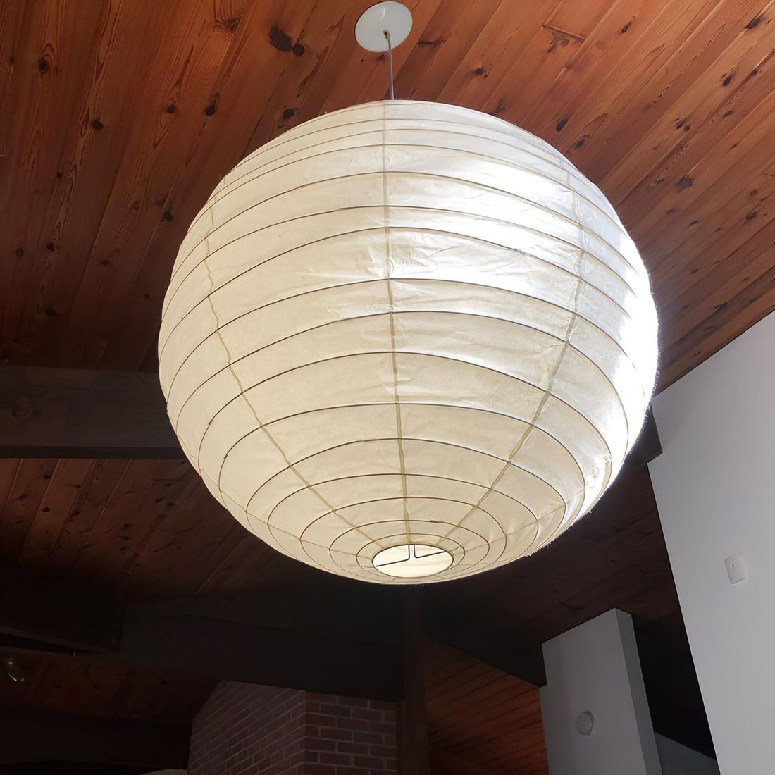 White Washi Paper Plug-In Pendant