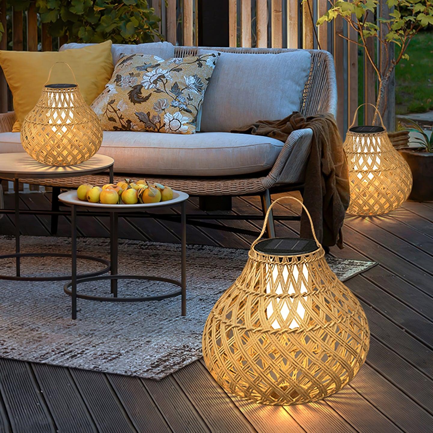 Woven Sphere Lantern Outdoor Lamp - Solar Outdoor Lamp Great
