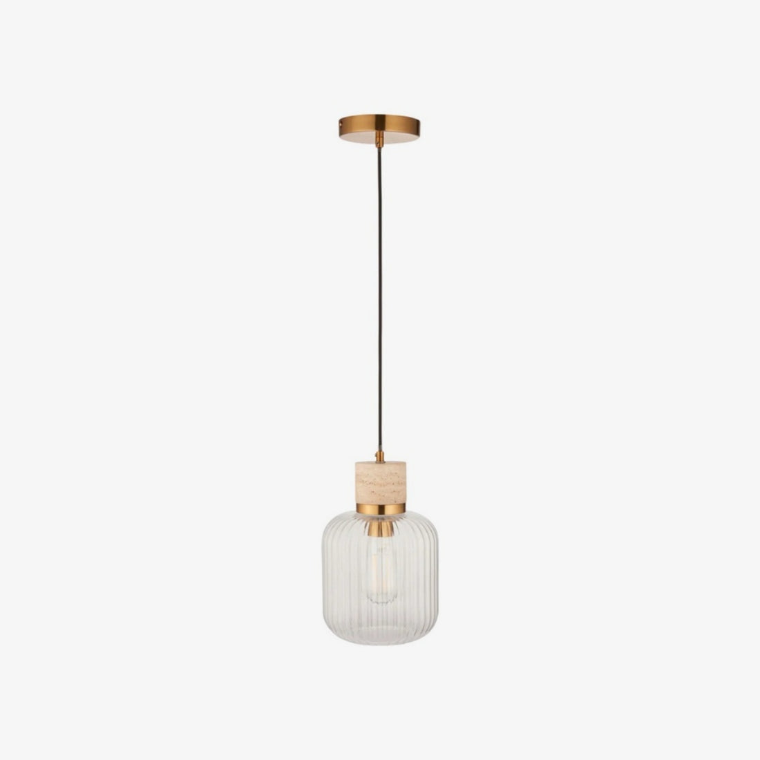 Korlisse Natural Stone and Glass Pendant Light – Stylish Lamp for Lounge or Living Room