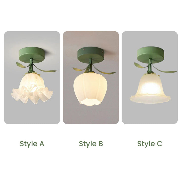 Creative Flower Ceiling Light - Mini Artistic Fixture for Bedroom
