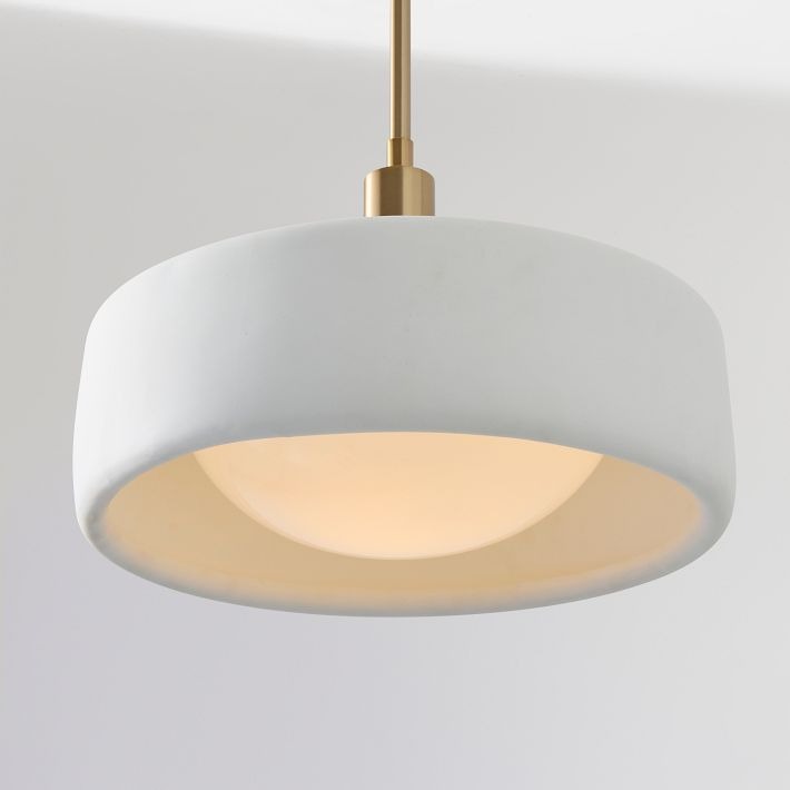 Cerova Modern Ivory Porcelain Pendant Light – Soft Organic Design for Kitchen Island