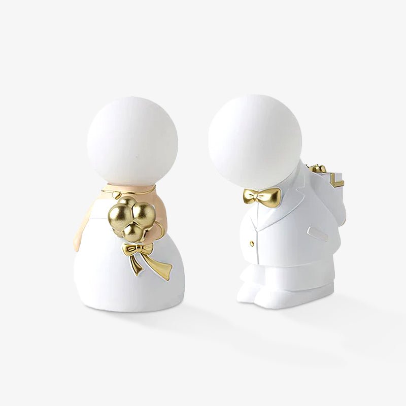 Tischlampe mit Hochzeitsfigur – wiederaufladbares LED-Licht für Veranstaltungen
