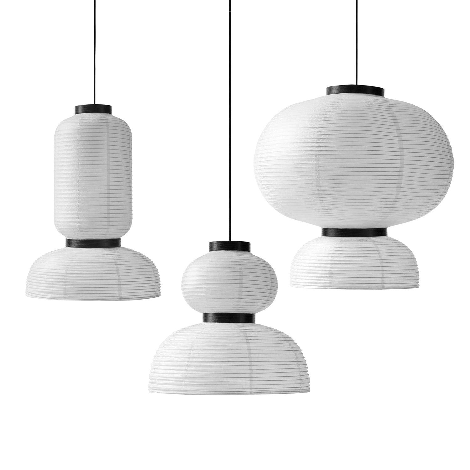 Rounded Layered Paper Plug-In Pendant