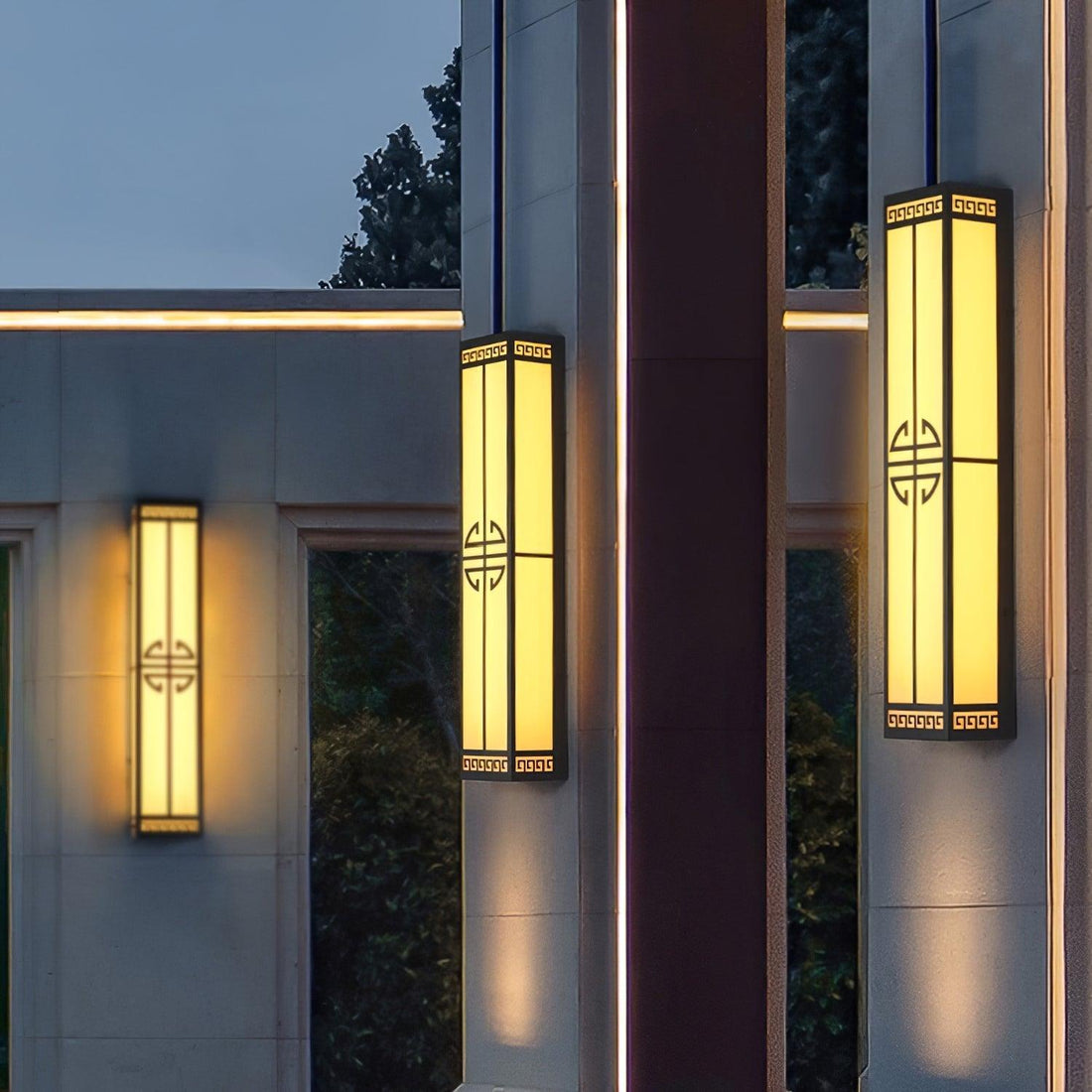 Schneeflocken-Wandleuchte aus Gipsmetall – quadratische, elegante Lampe für den Außenbereich