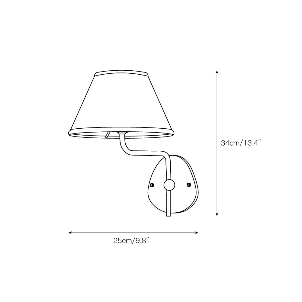 Kulo Stoff-Wandleuchte – Moderne Wandleuchte aus Leinen mit zwei Armen für das Wohnzimmer