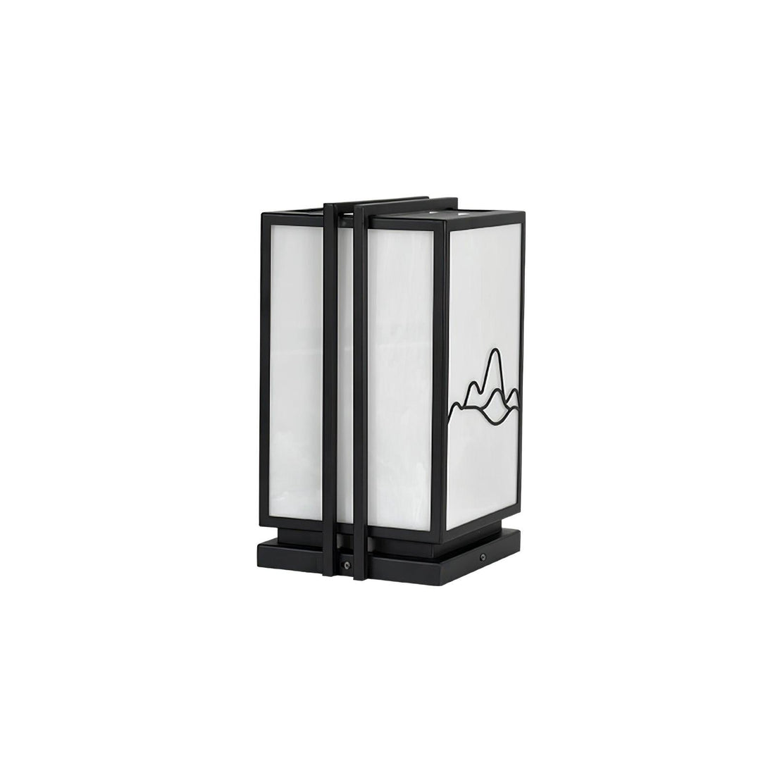 Mountain Outdoor Post Light - Stainless Steel Acrylic Minimalist Lamp