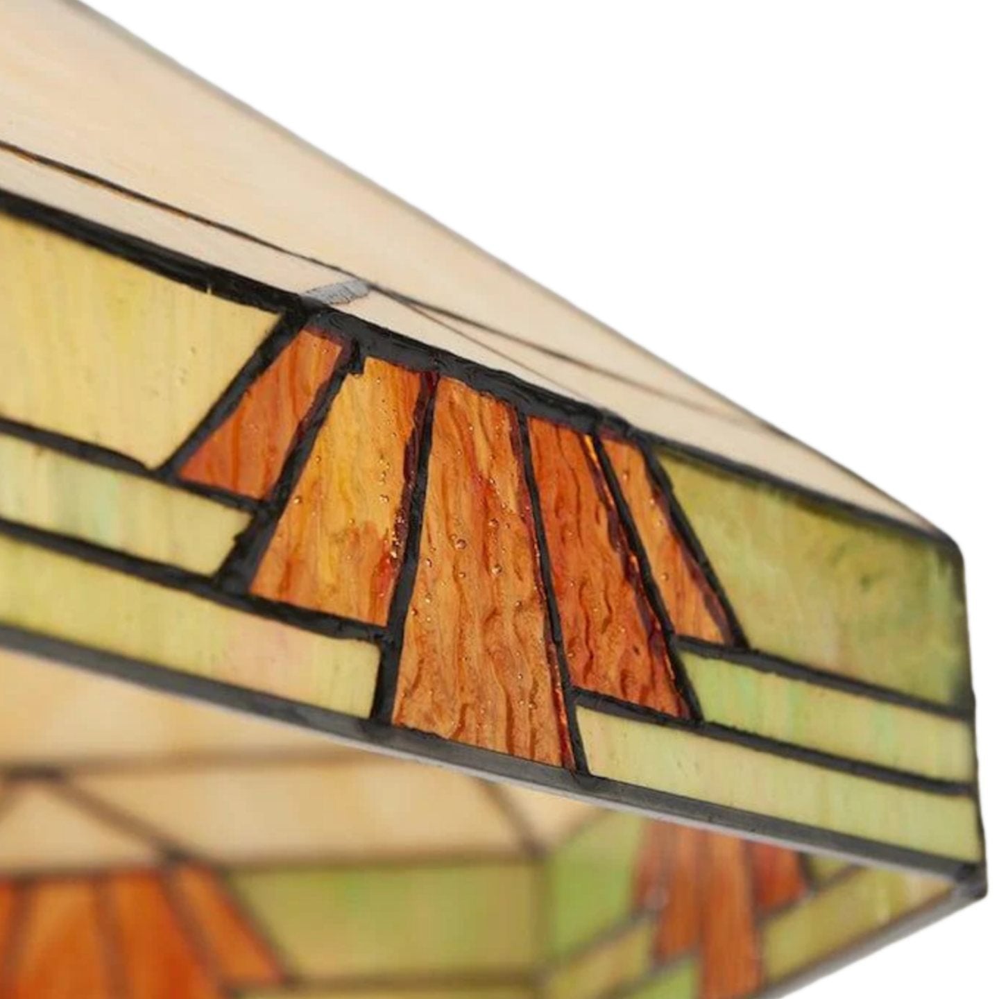 TF Nevada Vintage Buntglas-Pendelleuchte – Handgefertigte Kunstglasleuchte für Essbereiche