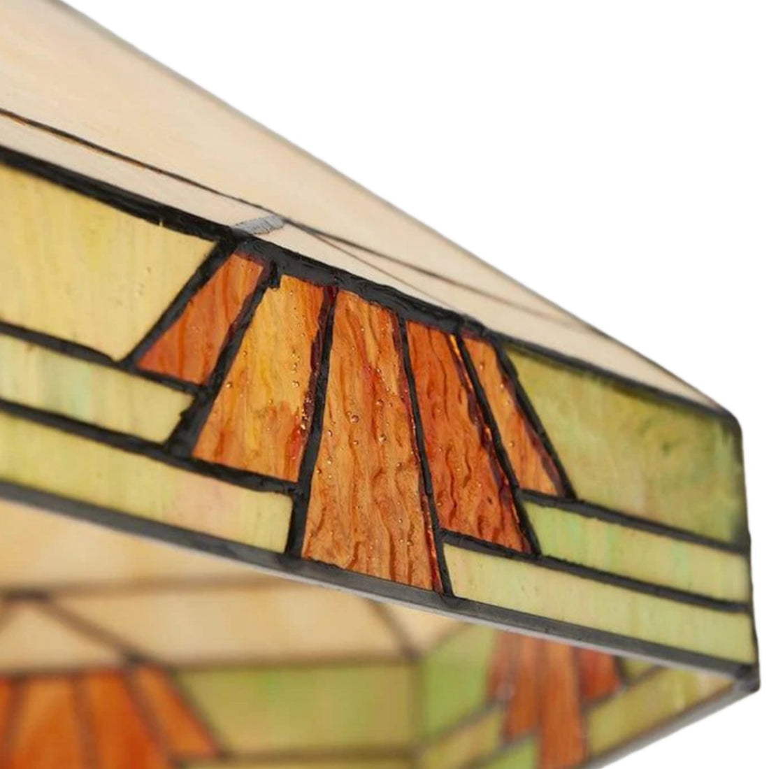 TF Nevada Vintage Buntglas-Pendelleuchte – Handgefertigte Kunstglasleuchte für Essbereiche