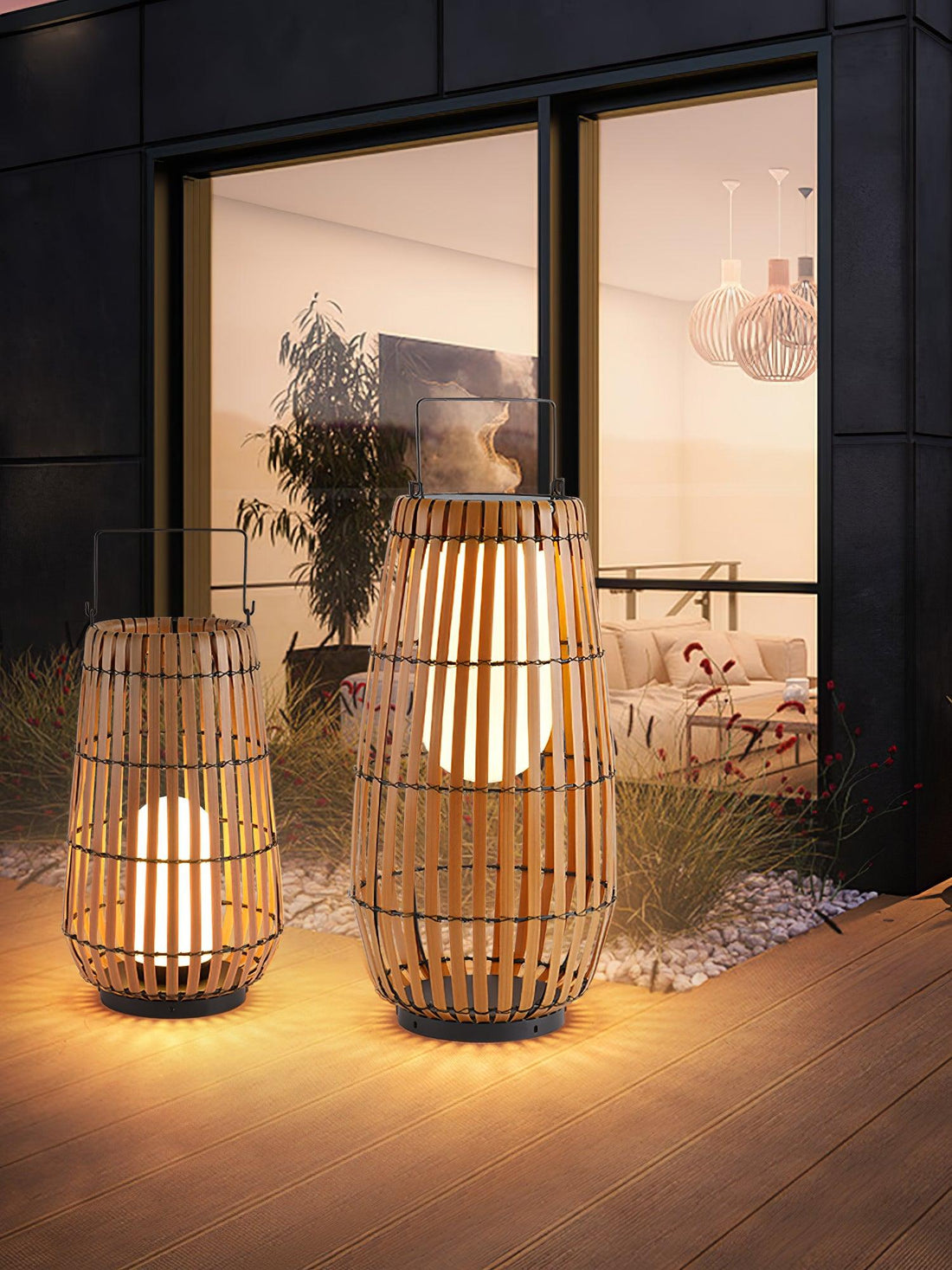 Tropic Braid Außenlampe - Kunstrattan Metall Wasserdicht