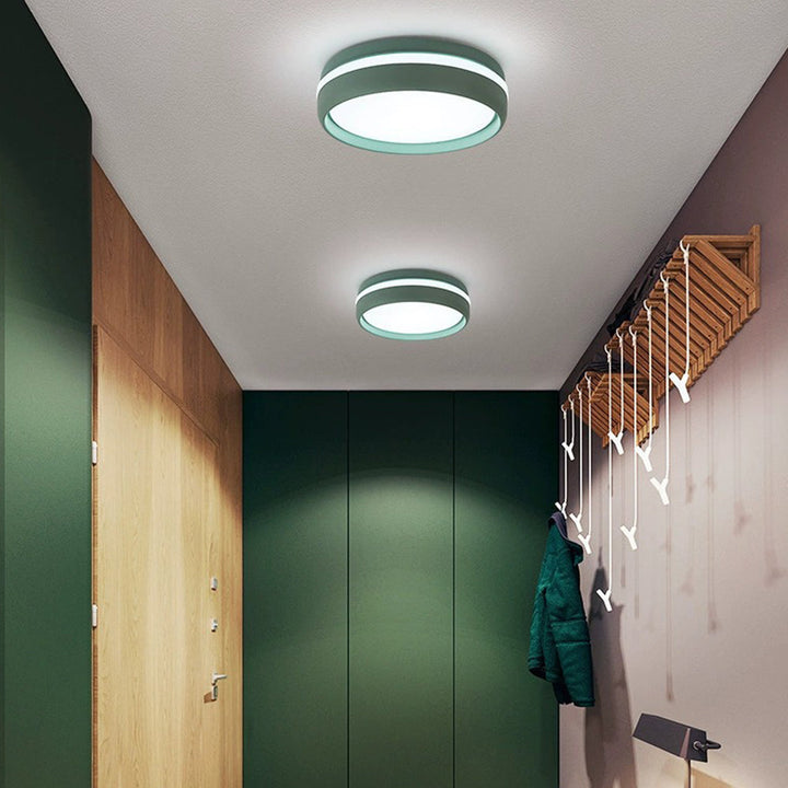 Circle Acrylic Ceiling Light - Colourful LED Lamp for Living Room