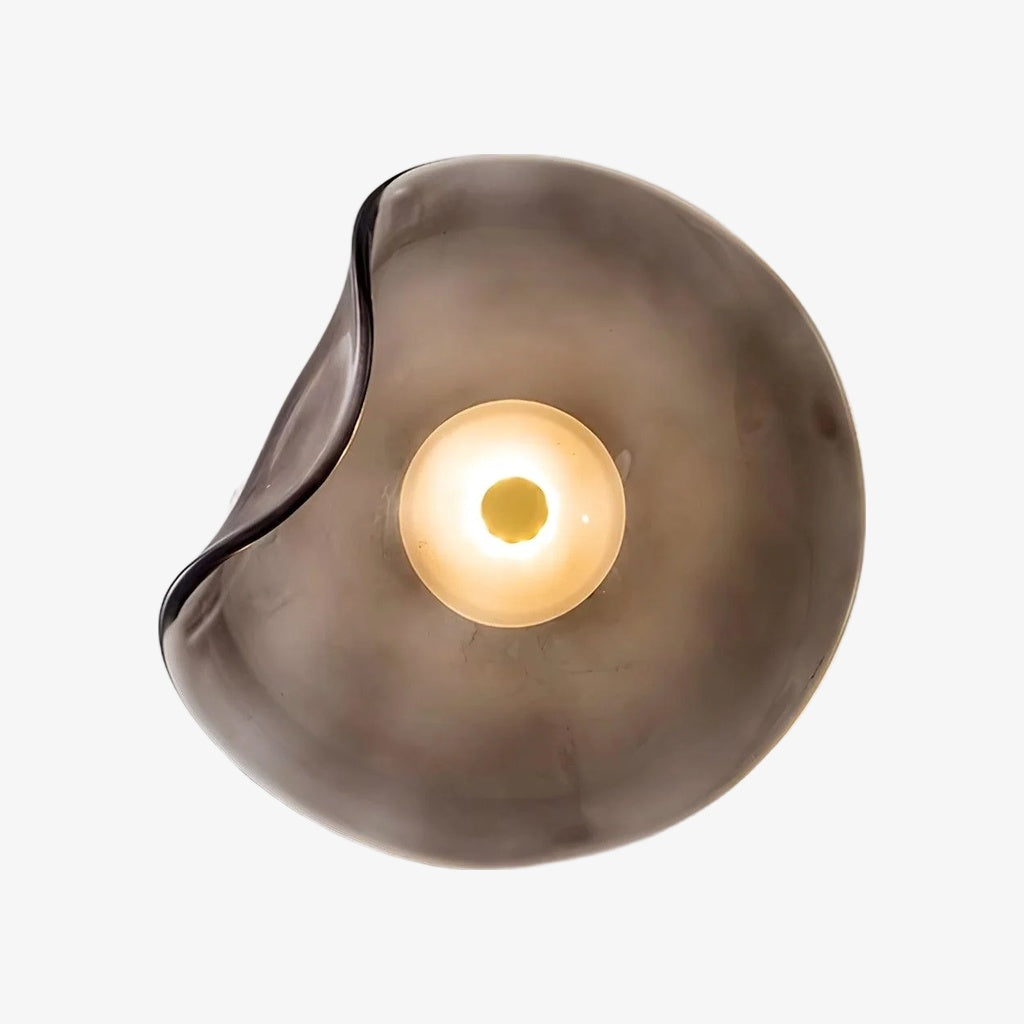 Lunacrest Curved Nebula Inspired Wall Light – Artistic Glass Lighting for Hallway