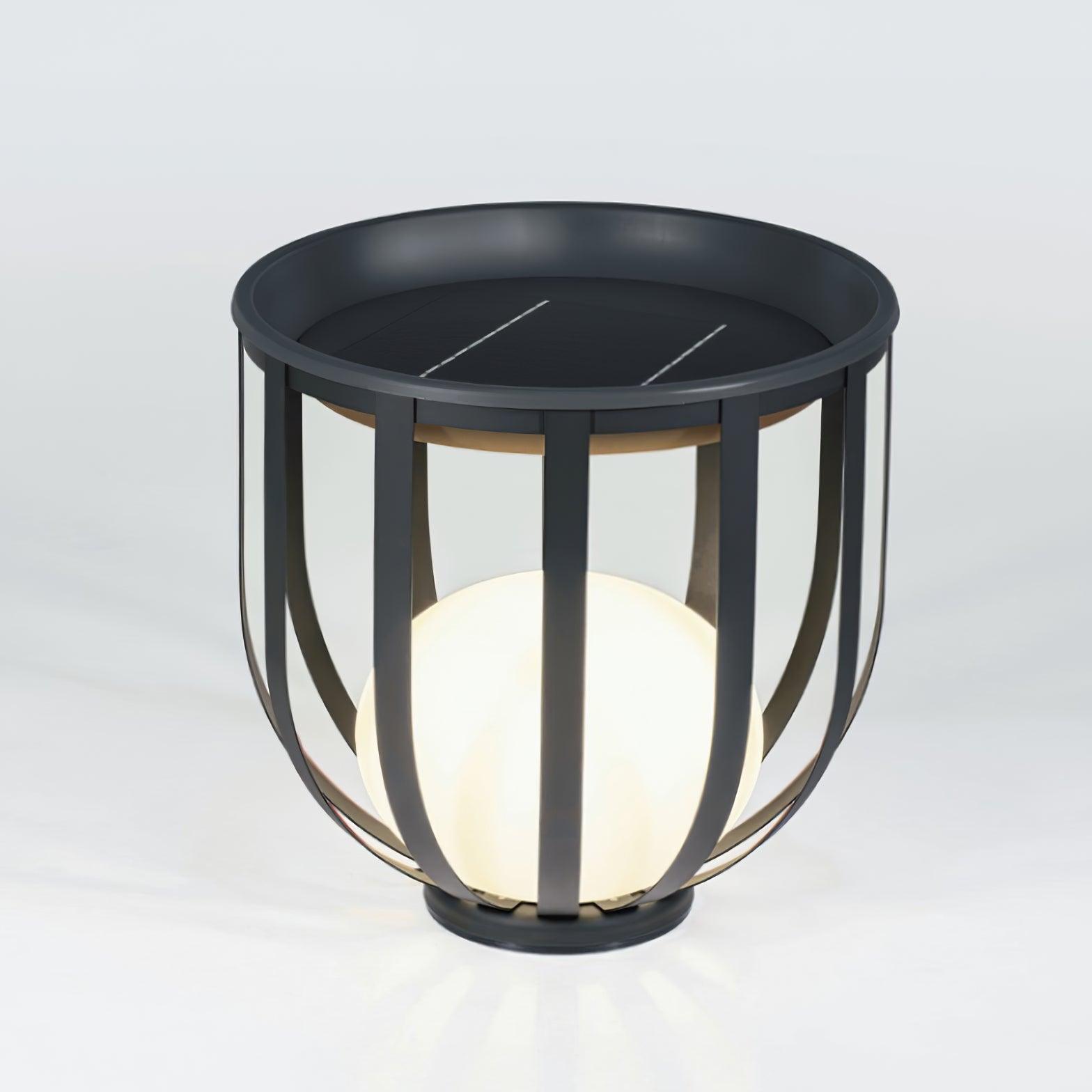 Garten-Außenstehlampe - Dimmbares LED-Licht mit Tablett und Blumentopf