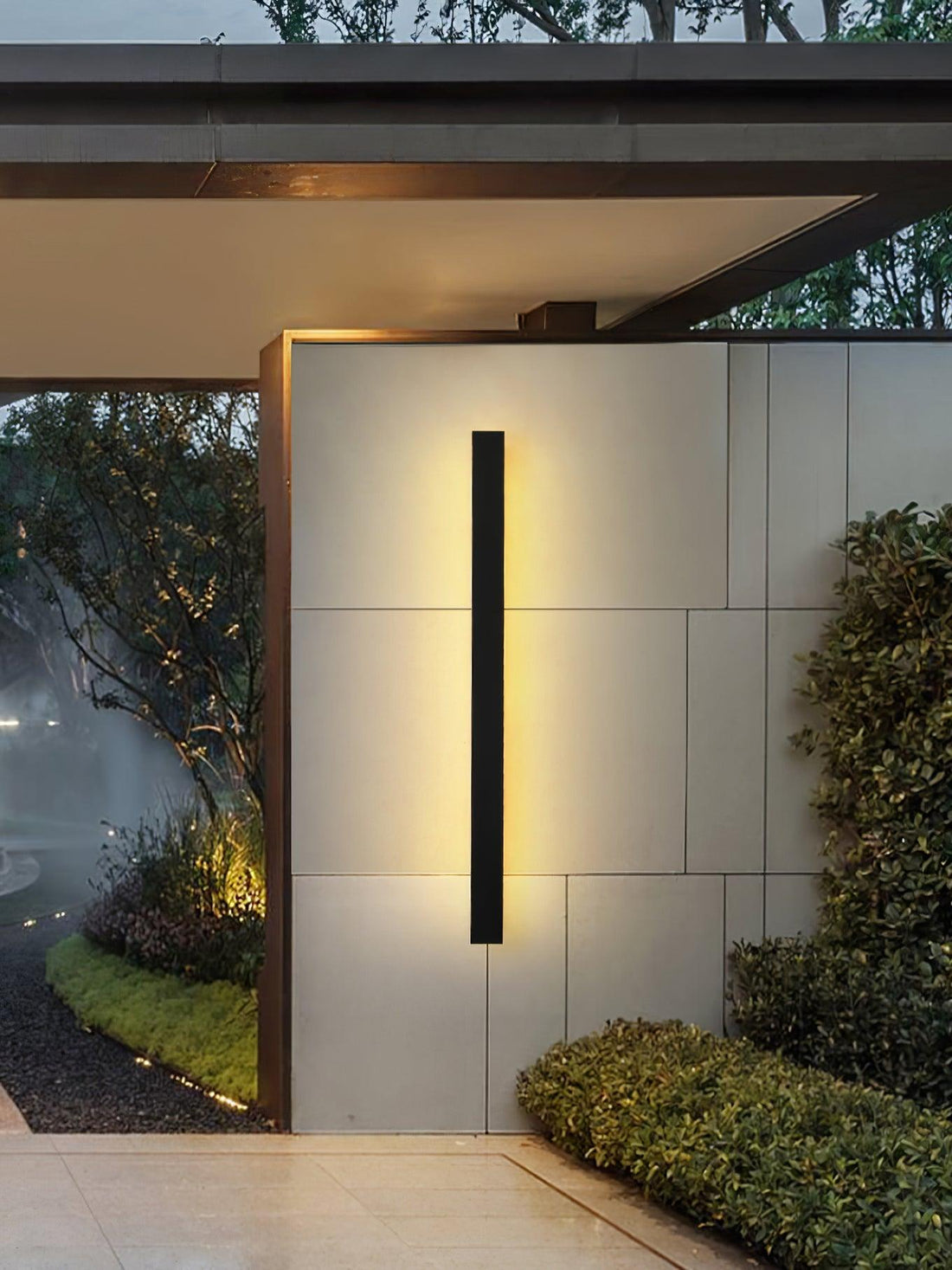 Long Strip Solar Outdoor Wall Sconce - LED Light for Front Porch