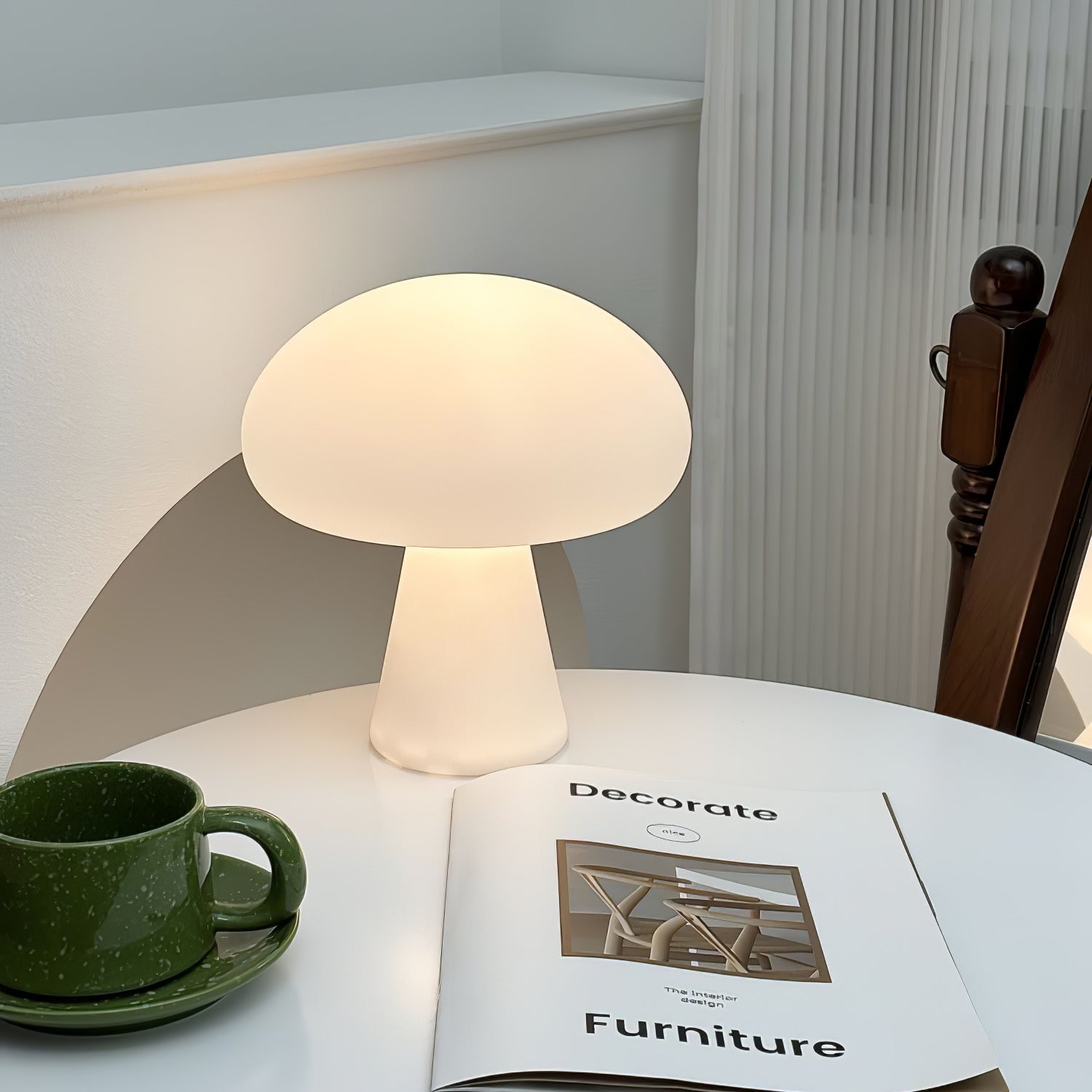 Tragbare Tischleuchte – wiederaufladbare moderne Lampe für Terrasse und Garten