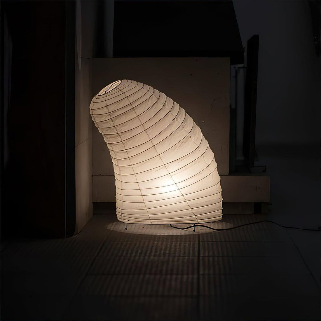 Japanisch inspirierte Papiertischlampe – Maulbeerpapierlampe fürs Schlafzimmer
