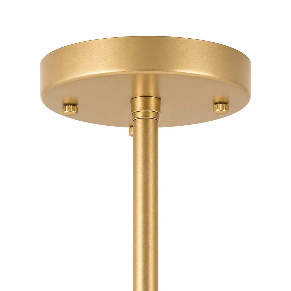 Close-up of the gold ceiling canopy and downrod