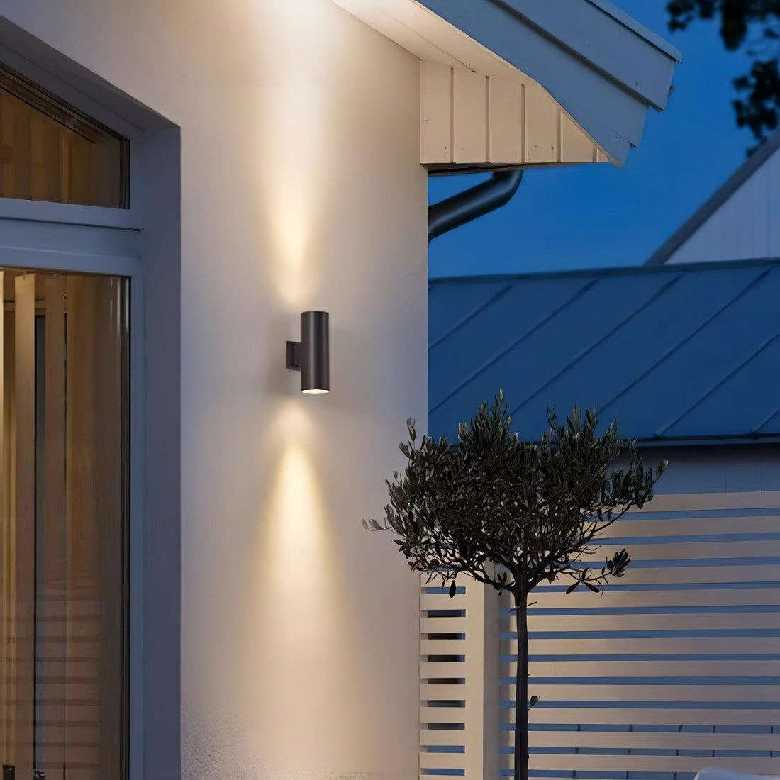 Zylindrische Außenwandleuchte - Wasserdichte moderne Lampe für den Garten