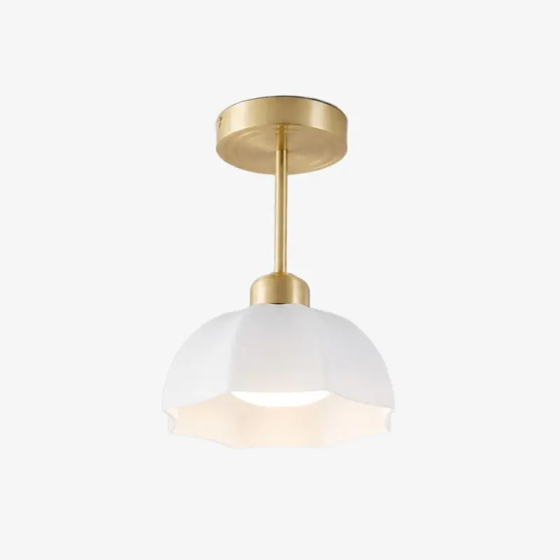 Style A extended brass ceiling light