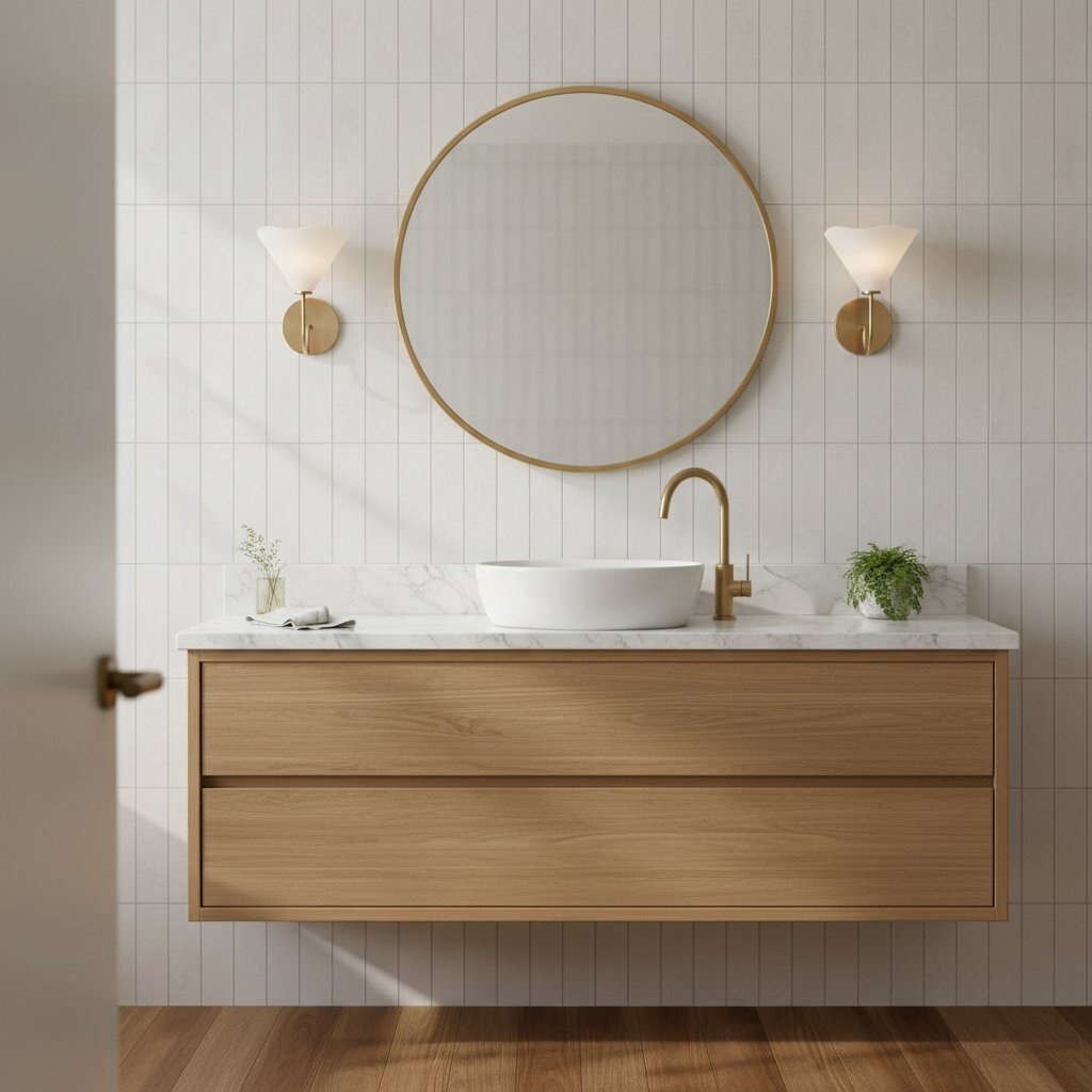 Kysara Brass Linen Wall Lamp - Sculptural Curves Design Suitable for Living Rooms, Bedrooms and Bathrooms