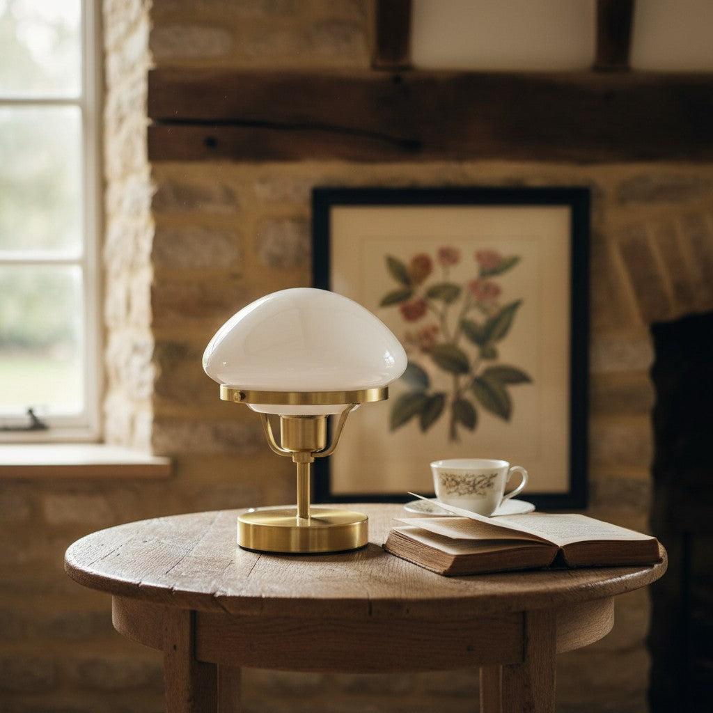 Ornato Luxe Modern Brass or Black Table Lamp - Convertible Table Light Fixture