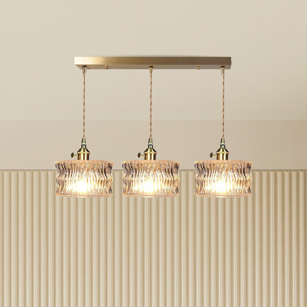 Modern Glass Shade Pendant Fixture - Classy Light for Dining Living