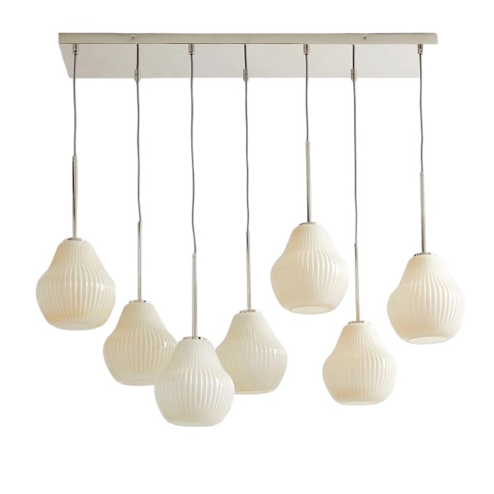 Rivrona Contemporary 7-Light Chandelier - Modern Glass Lighting for Dining Rooms