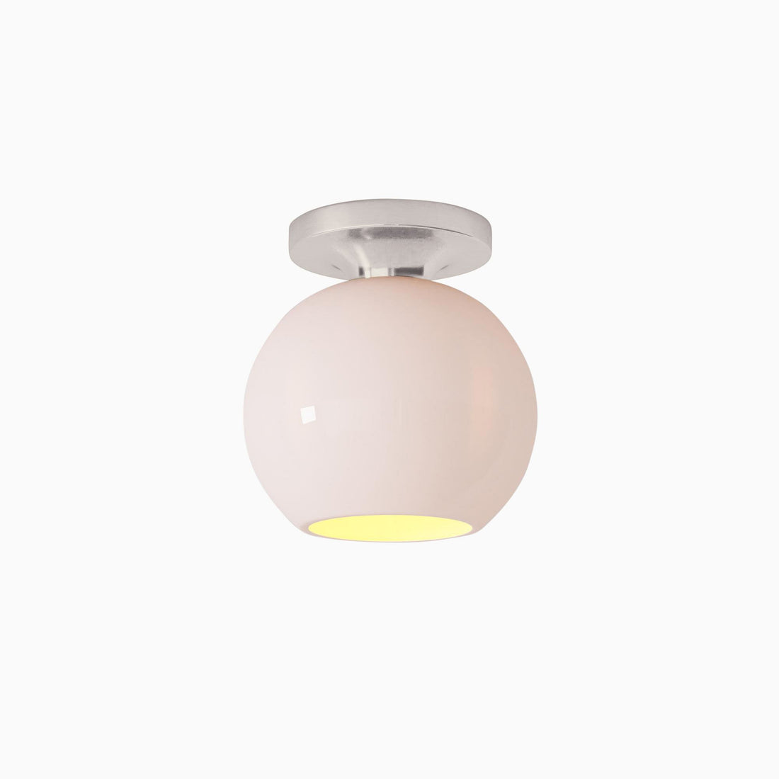 Selvion Modern Globe Ceiling Lamp - Damp-Rated Bathroom Lighting - Luxe Glass Shade