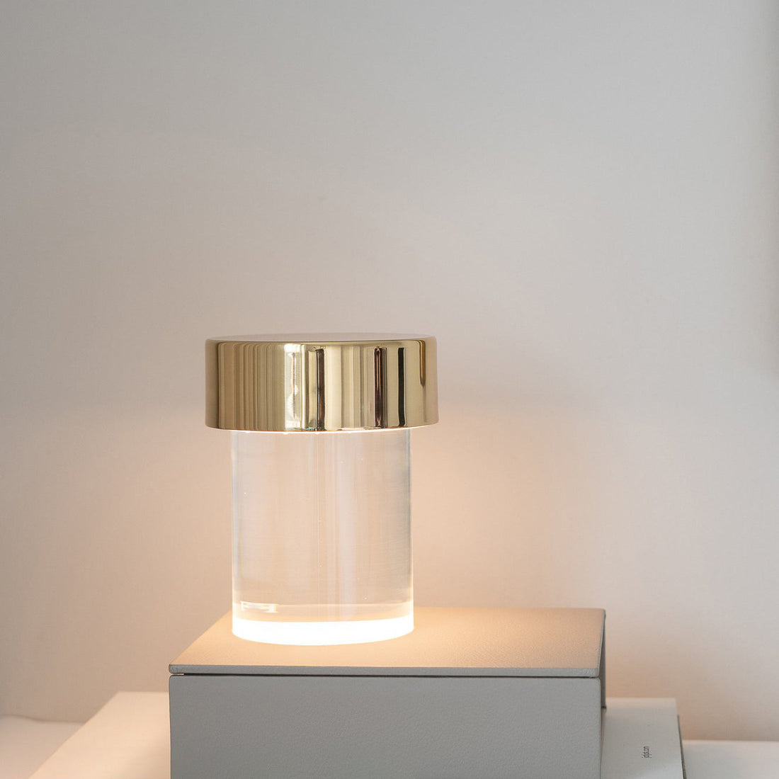 Tragbare Tischlampe – wiederaufladbare Glaslampe für Wohnzimmer und Schreibtisch