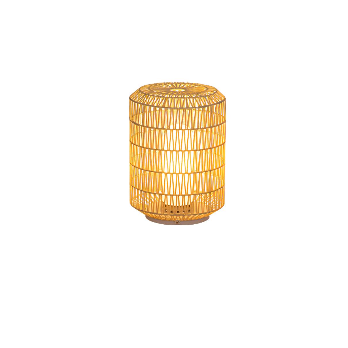 Außenlampe aus geflochtenem Rattan – traditionelles Handwerkslicht für Ecken