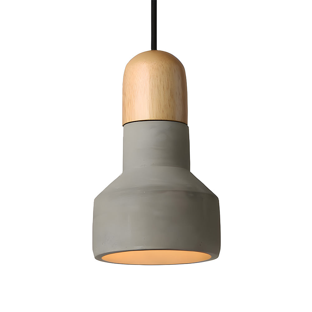 Colorful Minimalist Pendant Light - Cement Fixture for Living Room