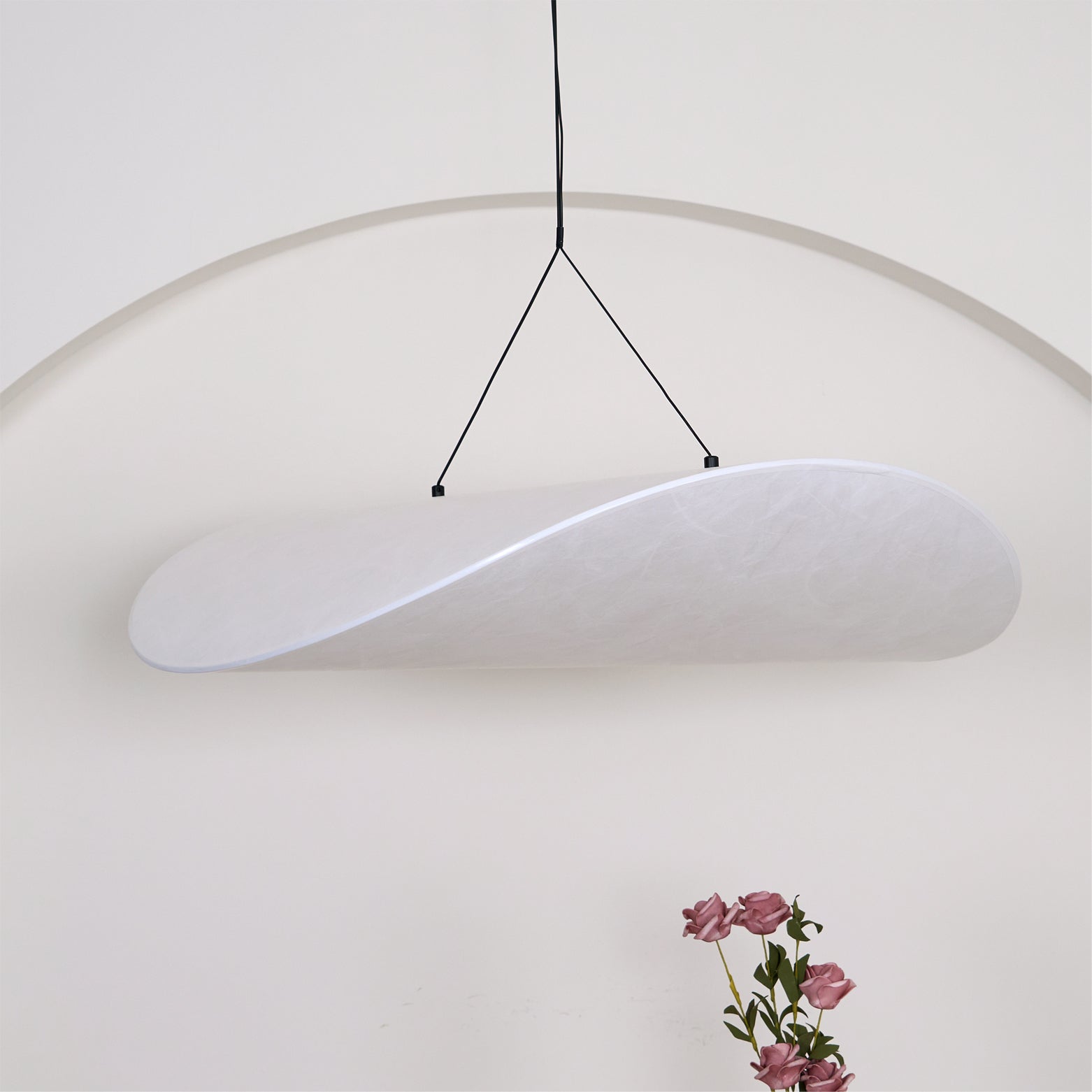 Cloudlike Mulberry Silk Plug-In Pendant Light