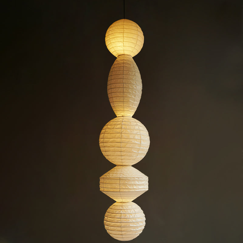Stacked Paper Plug-In Pendant Lamp