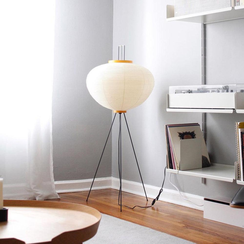 Rice Paper Floor Lamp - Bamboo Frame Soft Light for Living Room