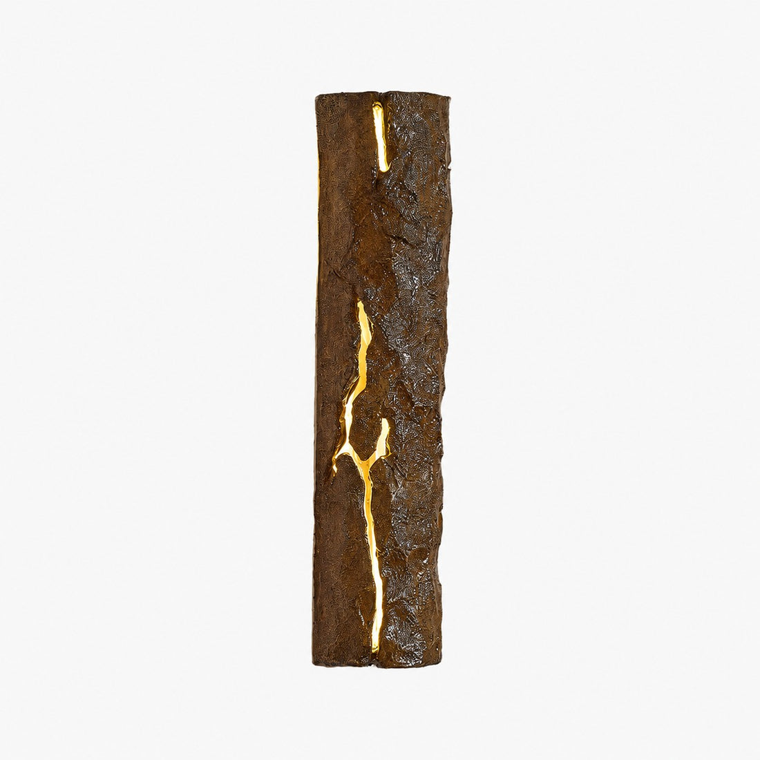sku wood brown resin crack wall light