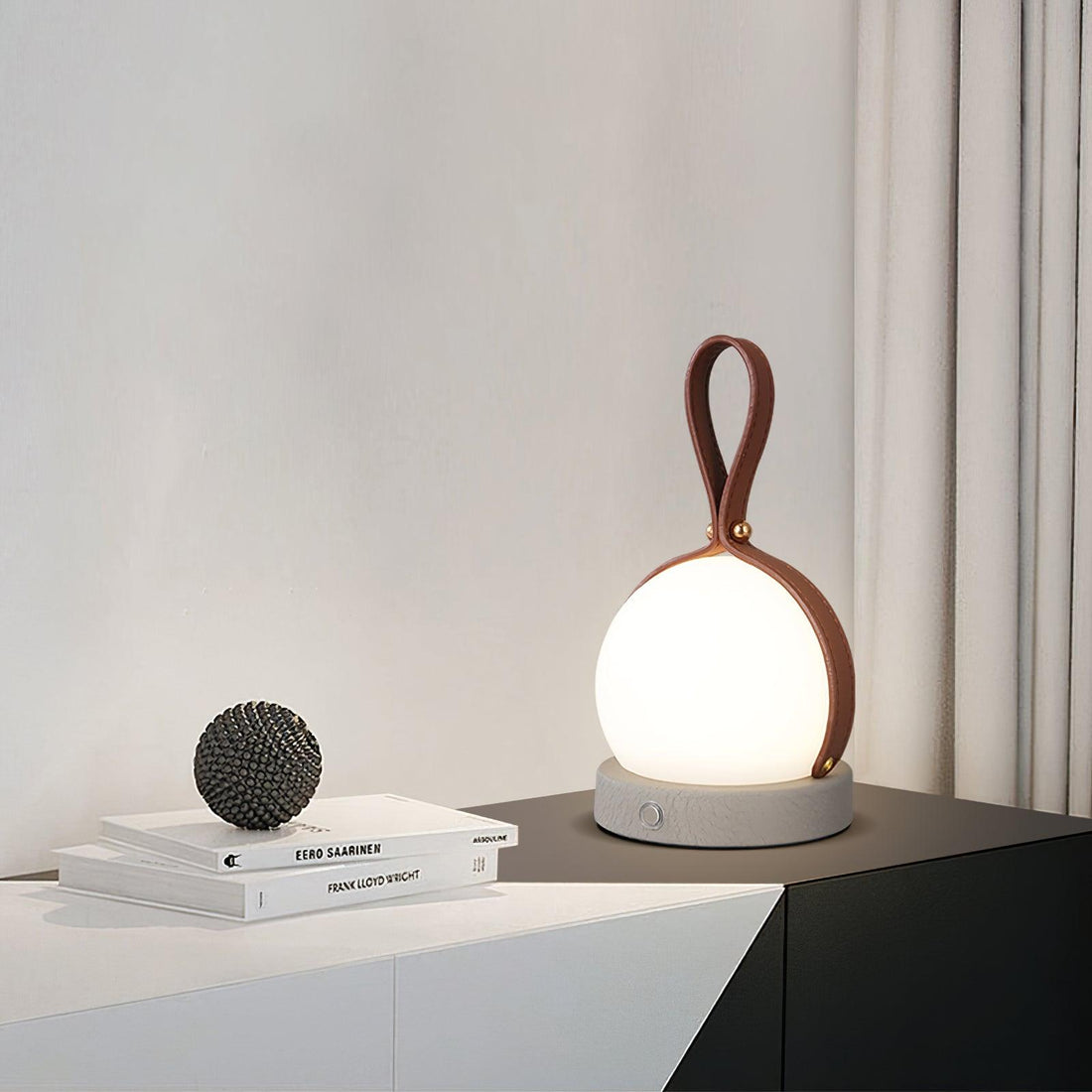Lantern Indoor Table Lamp - Built-in Battery Modern Iron Lighting