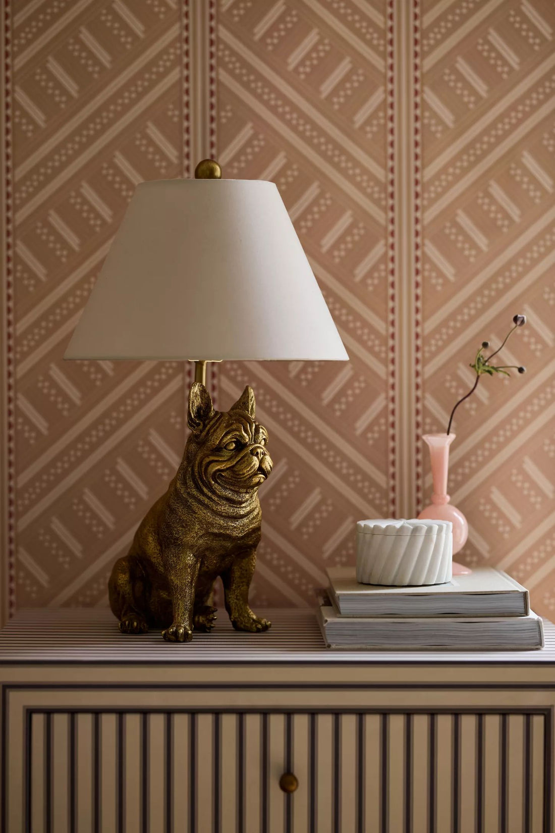 Pawdia Unique Table Lamp - Decorative Fabric Animal Bedside Lamp