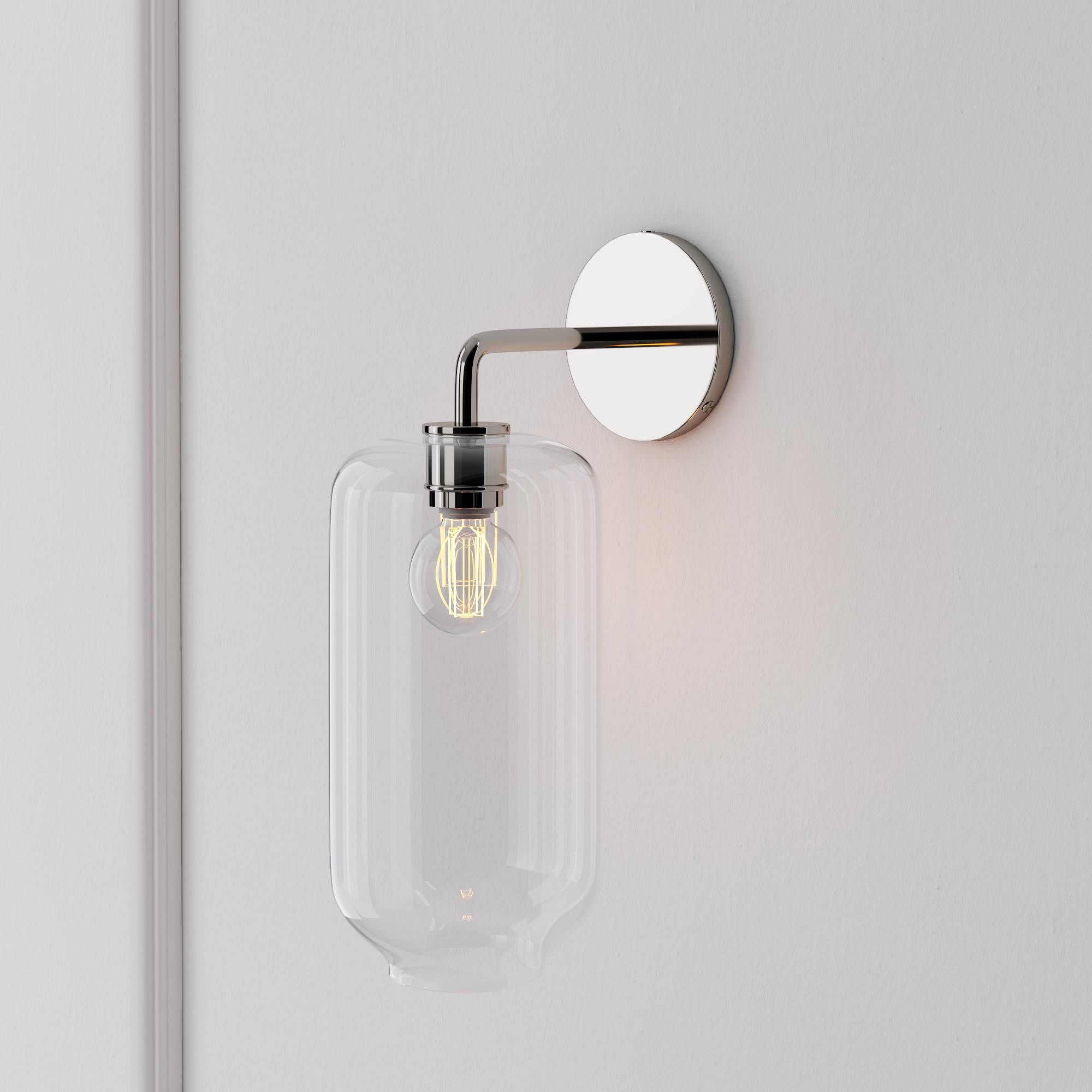 Lumivelle Pebble Sconce - Stylish Wall Light - Glass & Metal, Energy Efficient
