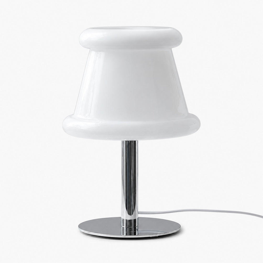 Skulpturale Tischlampe aus Glas