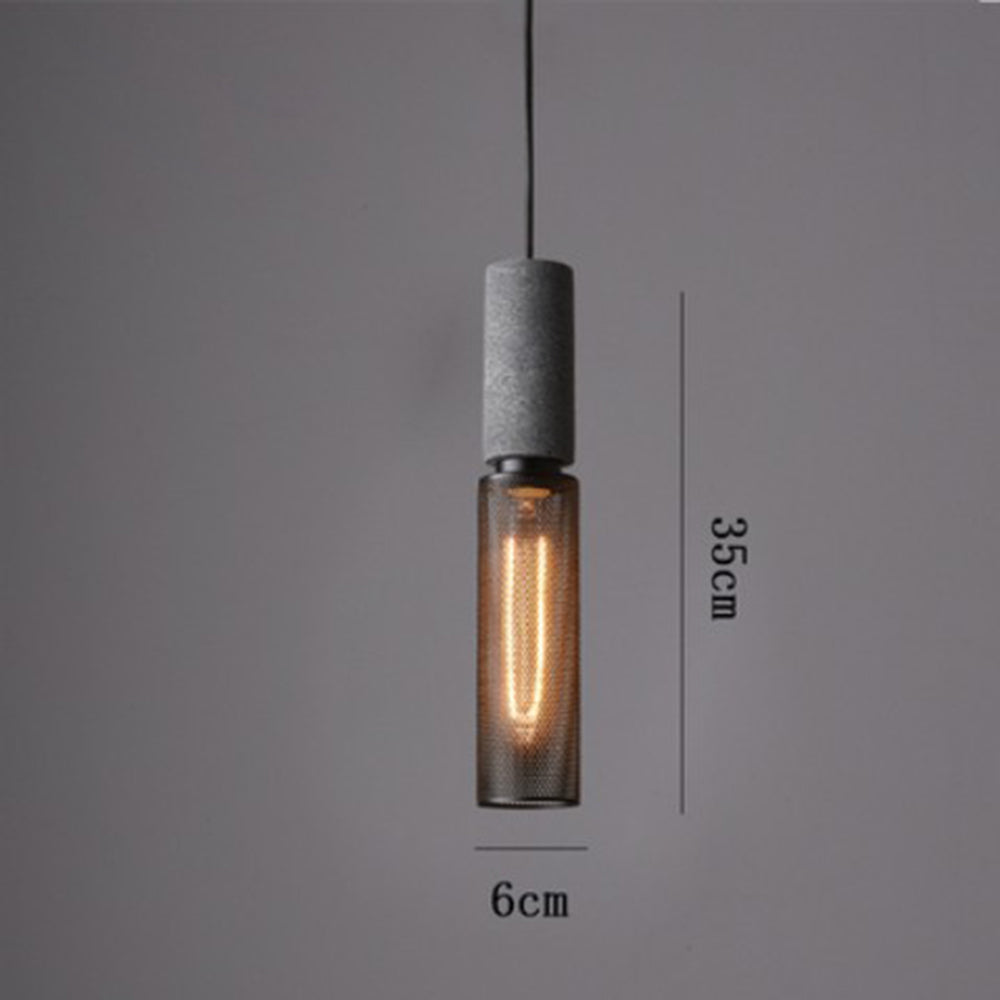 Iron Pendant Light - Modern Grey Industrial Hanging Lamp