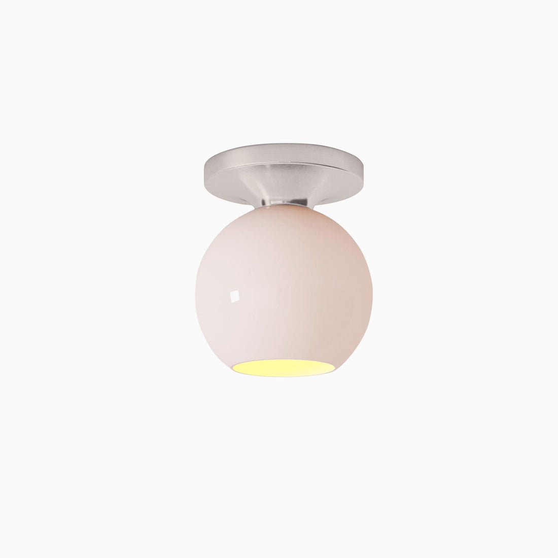 Selvion Modern Globe Ceiling Lamp - Damp-Rated Bathroom Lighting - Luxe Glass Shade