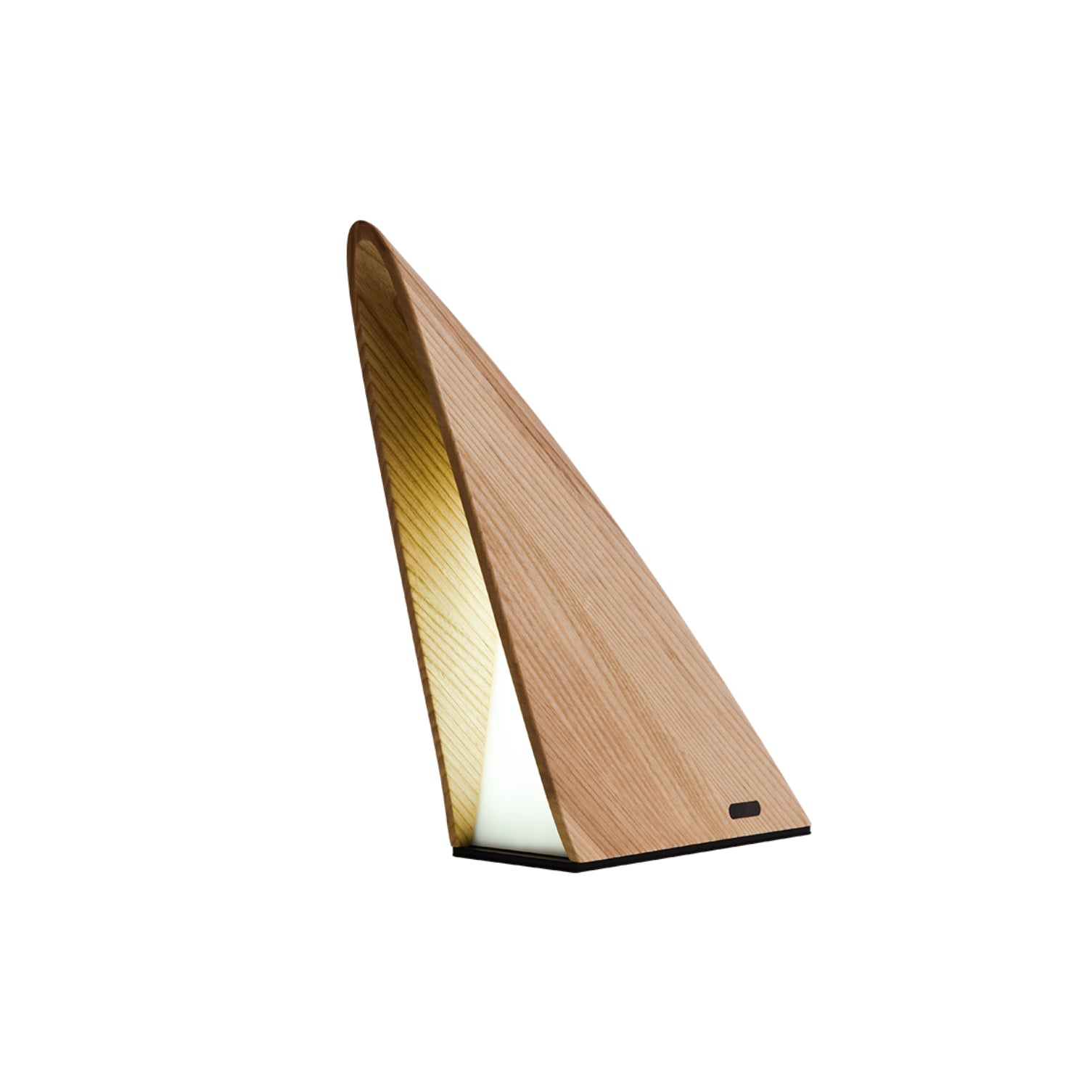 Triangular Table Lamp - Wooden Rechargeable LED for Bedroom & Office