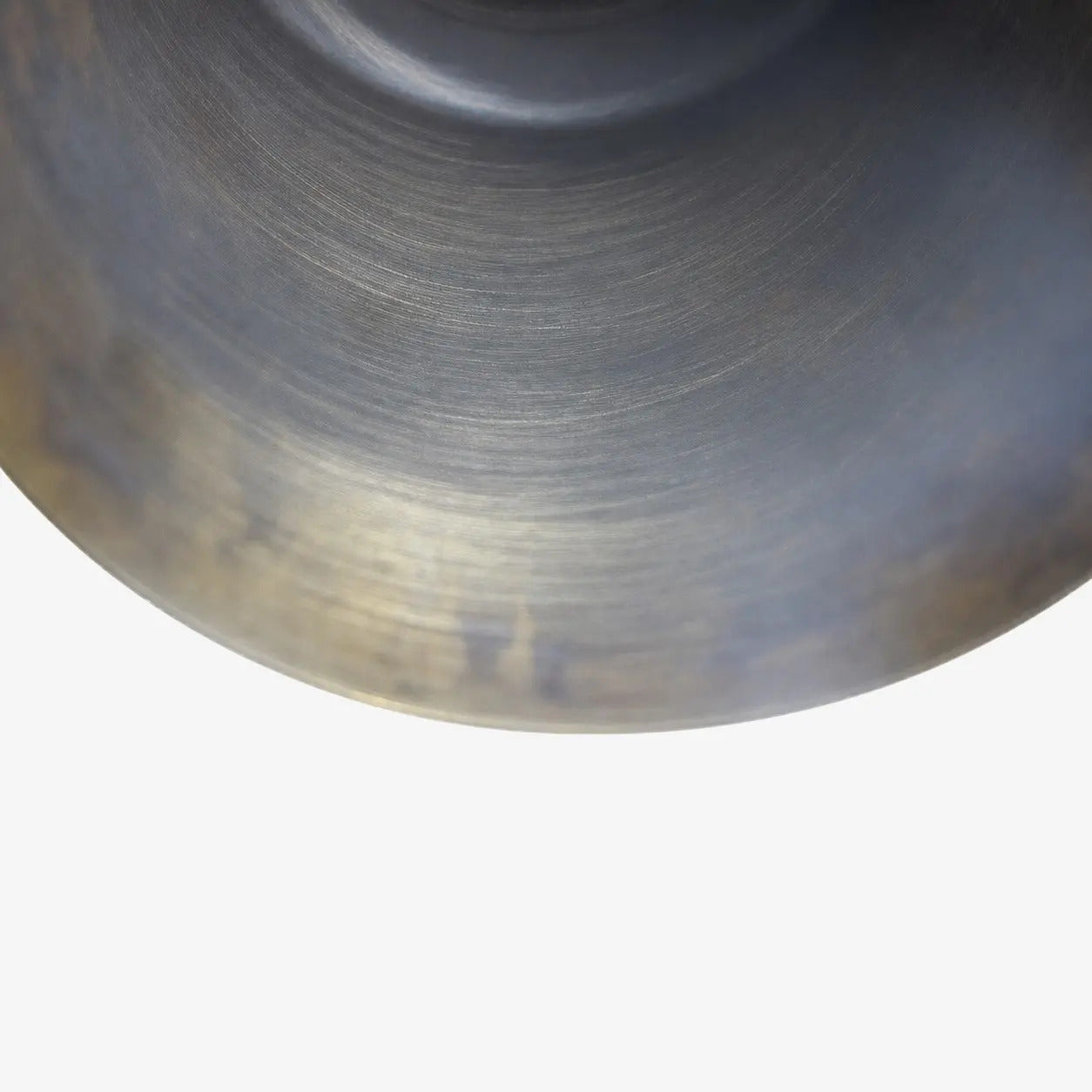 Interior detail of the brass lamp shade