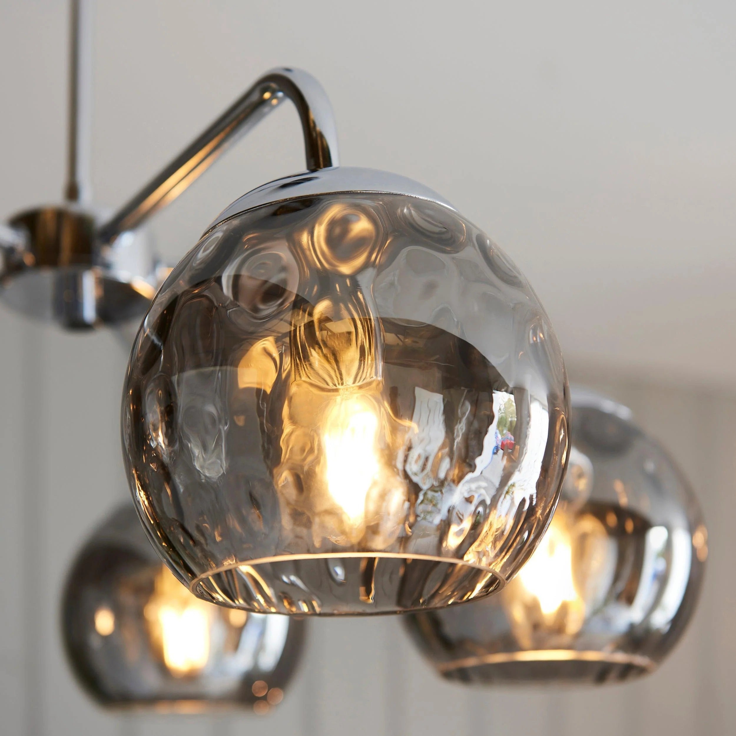 Tracian Glass Mid-Century Modern Globe Pendant Light for Dining Room