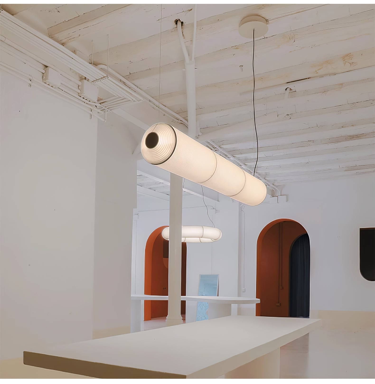 Mulberry Silk Pendant Lamp - Warm LED Lighting for Living Rooms