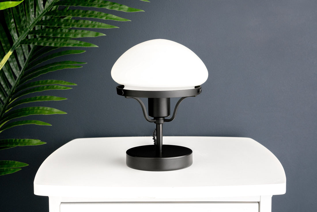 Ornato Luxe Modern Brass or Black Table Lamp - Convertible Table Light Fixture