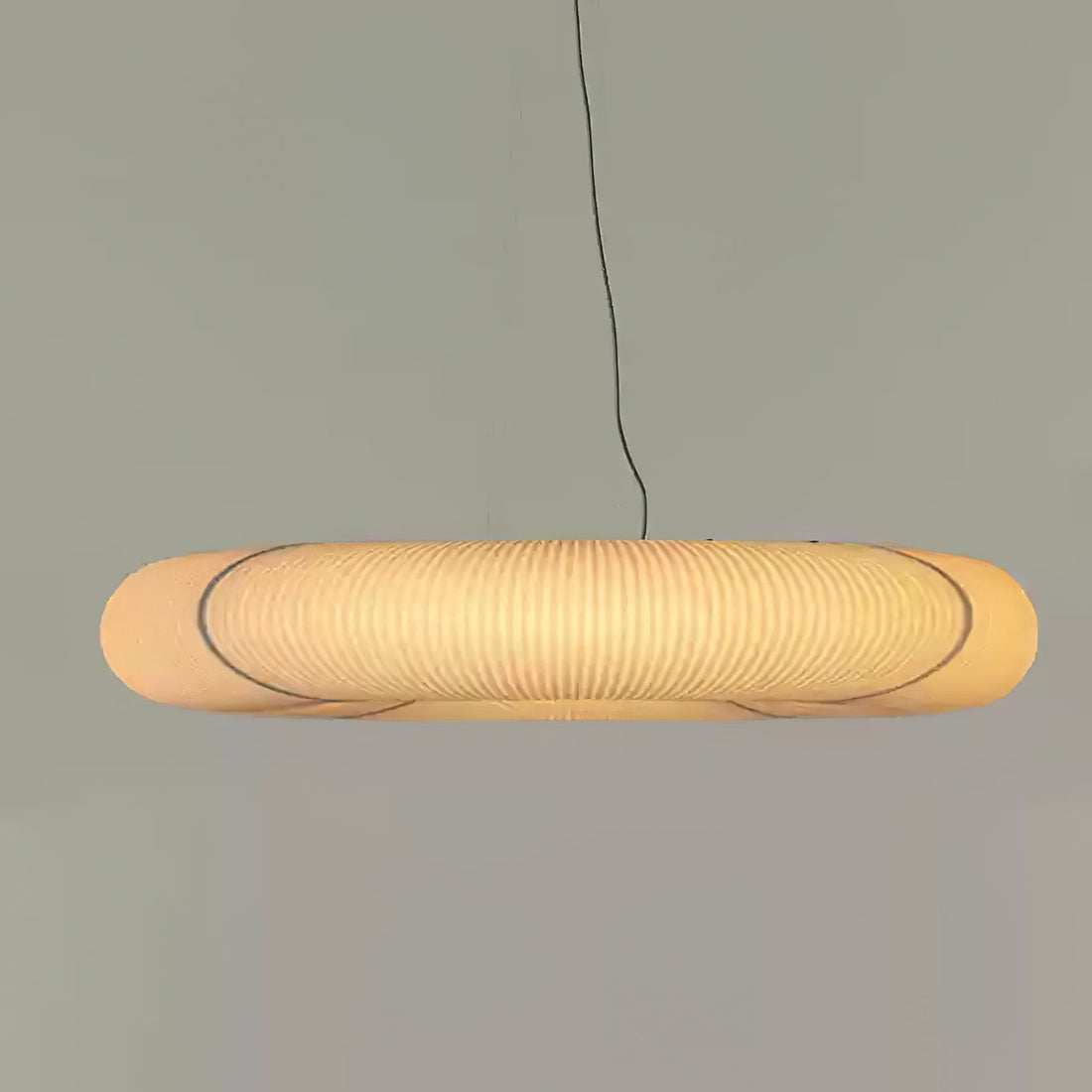 Hängelampe aus Maulbeerseide – Warme LED-Beleuchtung für Wohnzimmer