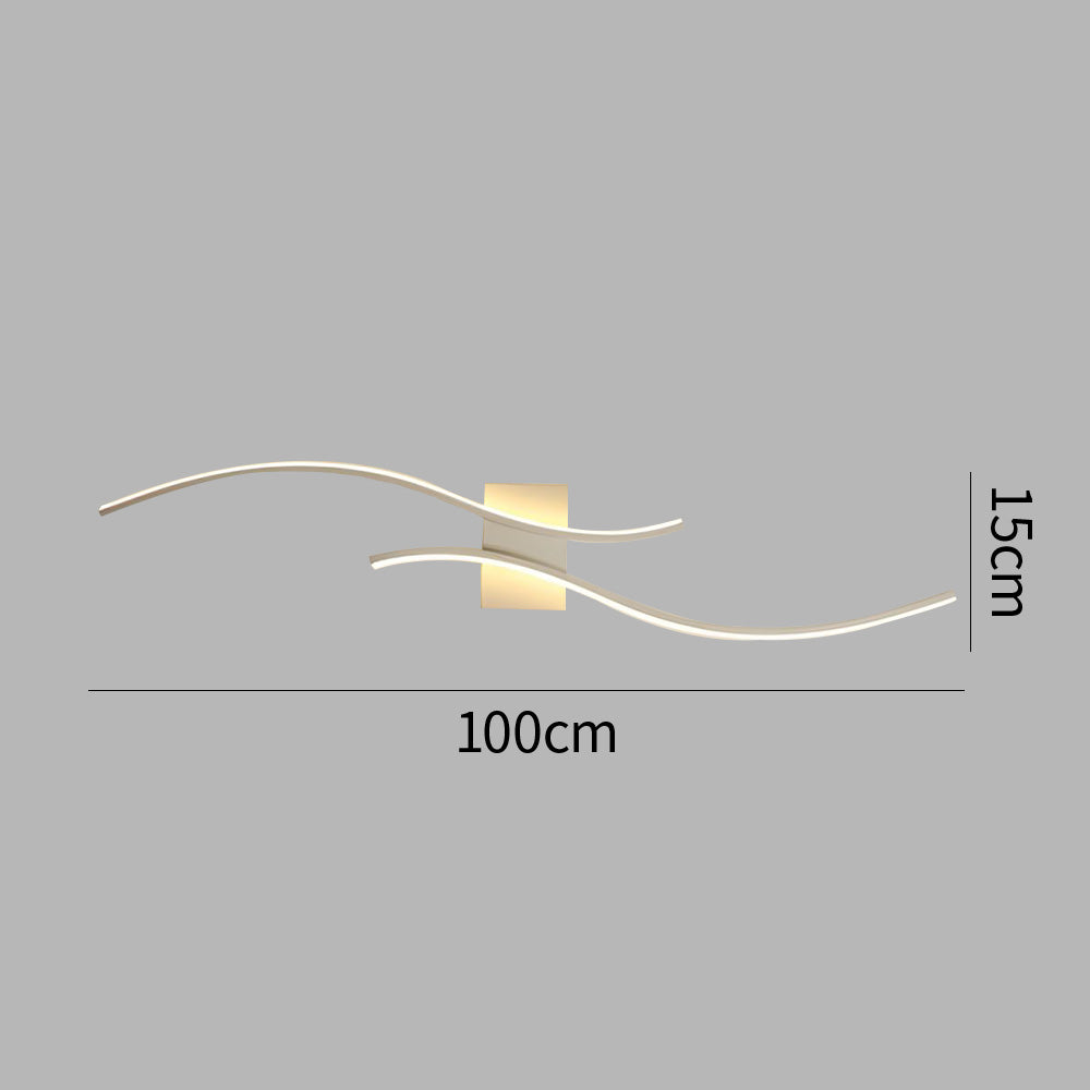 Curve LED Wall Light - Modern Acrylic Dimmable Design for Living Room