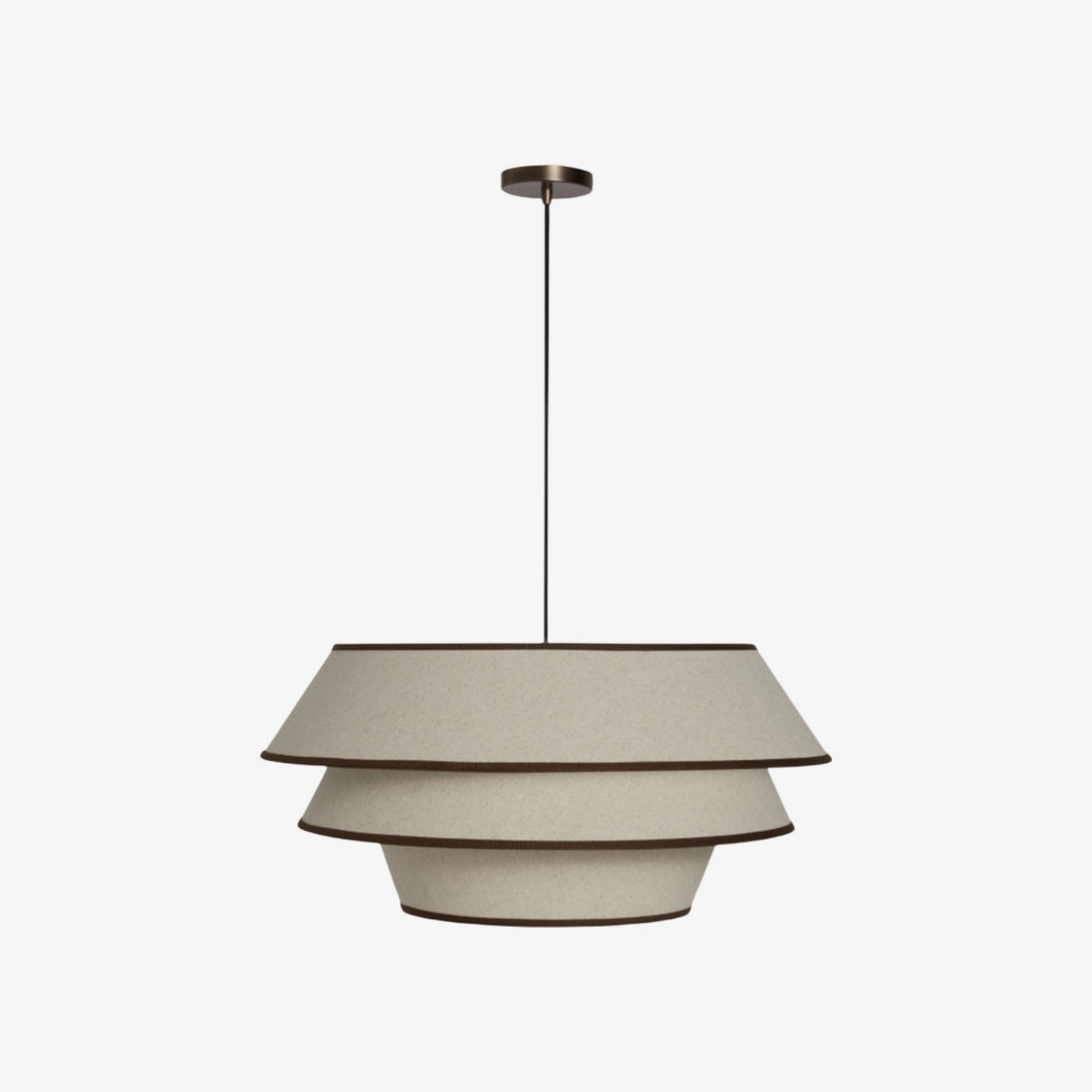 Tarivon Steel Frame Pendant with Fabric Shade – Modern Hanging Lamp for Dining Rooms