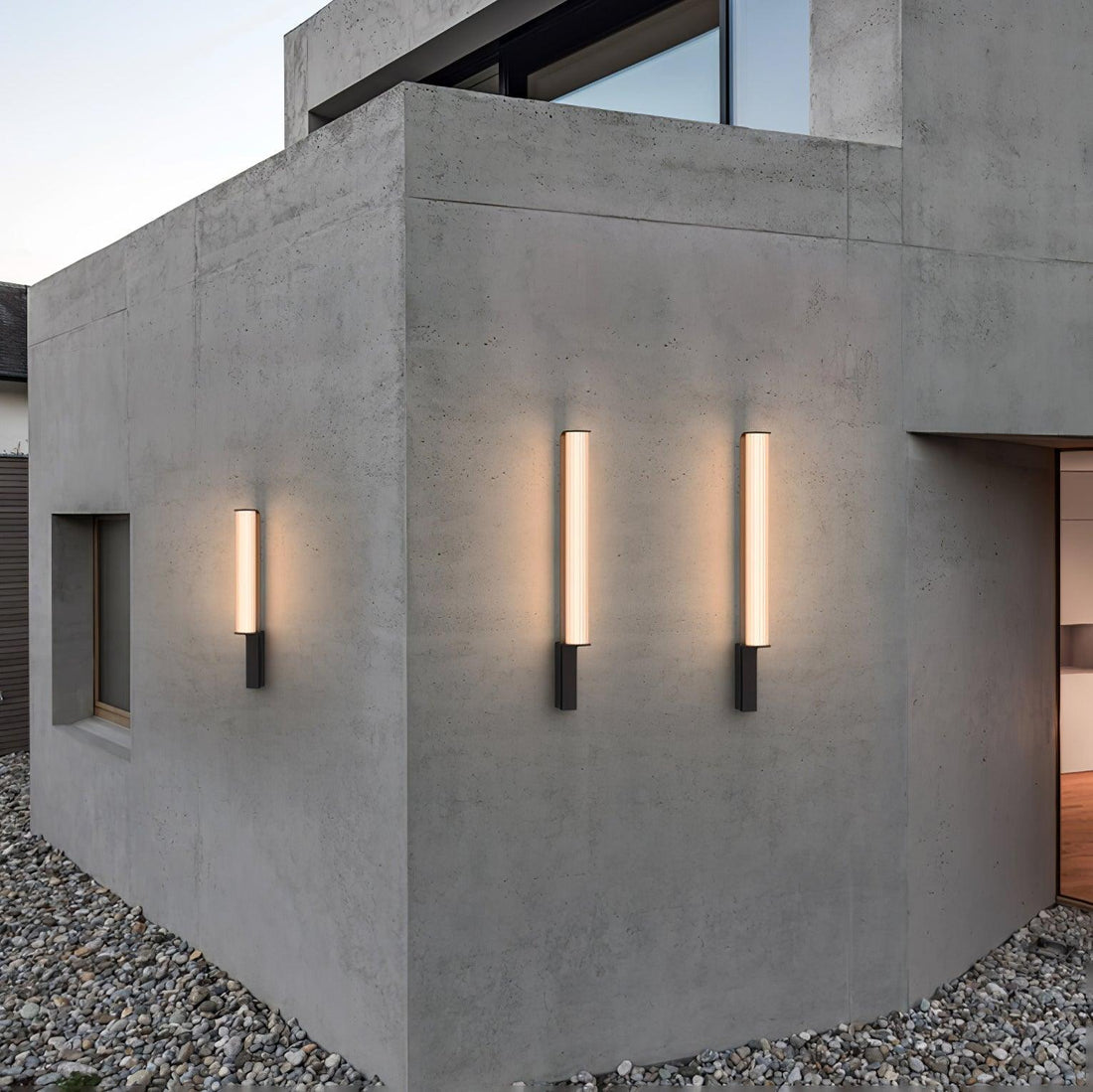 Outdoor Floor Lamp - Stainless Steel Acrylic Industrial Lighting